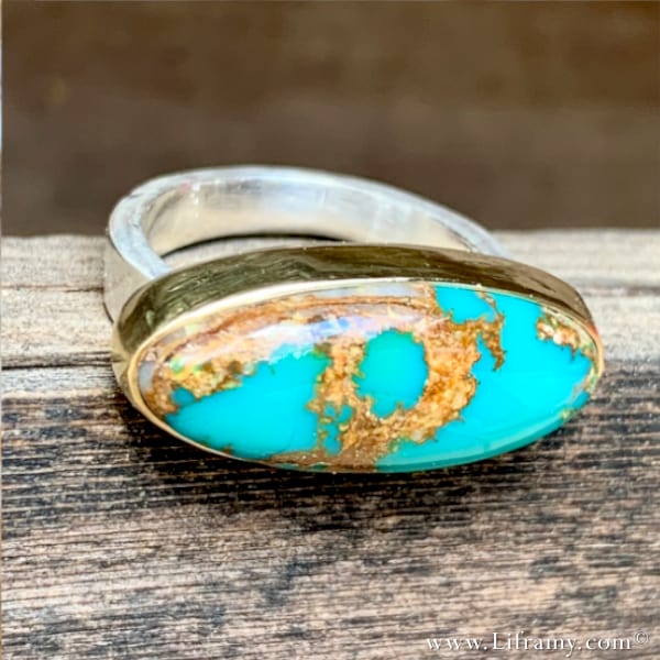 Liframy - Royston Turquoise Rocky Mountain Summer Vibes Statement Ring by Amy Whitten