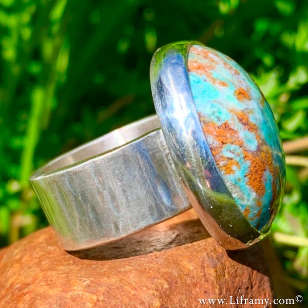 Indonesian Opal Wood Statement Ring