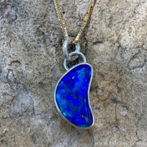 Dreamy Black Opal from Liframy, one-of-a-kind Artisan jewelry Hand forged by Amy Whitten in the USA using recycled gold and silver and ethically sourced gems