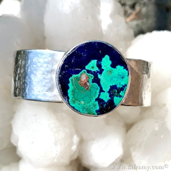 Shop Liframy – Hope and Love Under the Blue Moon Azurite-Malachite Cuff