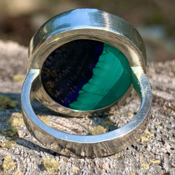 Liframy - Azurite Stone of Heaven Malachite Ring
