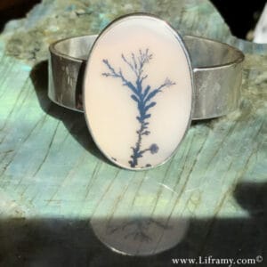 Reflections in Time Dendritic Agate Cuff by Amy Whitten