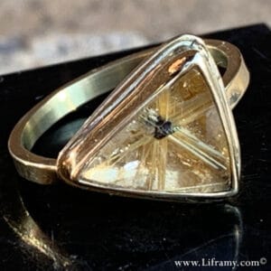 Star Rutilated Quartz Ring Hand forged by Amy Whitten