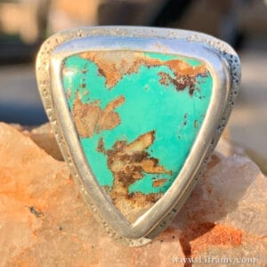 Arrowhead style American Turquoise Ring