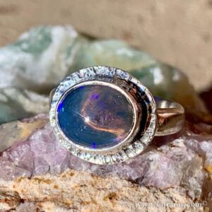 Lightning ridge opal Statement jewelry ring by Amy “Liframy” Whitten
