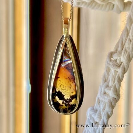 Shop Liframy – Dendritic Quartz with Rainbow Silver and Gold Pendant